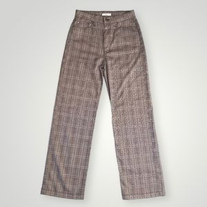 ❗️SOLD❗️Fidelity Denim ‘Sunday Max High Wide Leg’ Plaid Pants